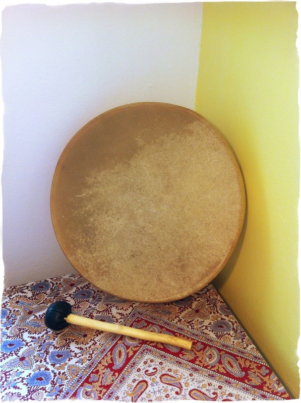 Šamanský buben průměr 52 cm z hovězí kůže + palička