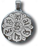 Amulet - Óm velký stříbrný 4,5 cm