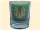 Čakrová svíčka z palmového vosku malá - zelená