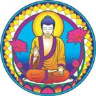 Mandala na sklo velká - Buddha