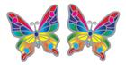 Mandala na sklo malá - Duhový motýl