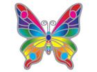 Mandala na sklo sundreamer - Duhový motýl