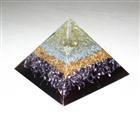 Orgonitová pyramida s křišťálem 9 cm