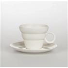 2 šálky s podšálky na čaj a kávu stříbrný symbol květu života