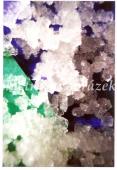 Léčivý obrázek s krystaly z diamantové vody - zeleno-modrý 10x15 cm