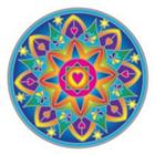 Mandala na sklo velká - Světlo lásky Love Light Mandala