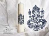 Svíčka Ganesha - válec -
6x20cm, 460g, doba hoření 70až 100 hodin

