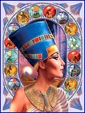 Metalický obrázek - Egypt modrá