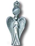 Amulet - Anděl s měsíčním kamenem stříbrný