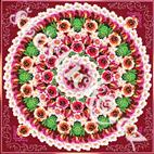 Mandala samolepka - Mandala růže 18,5x18,5 cm