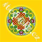 Mandala magnet - Blahopřející mandala štěstí, bohatství a dlouhého života 5,5 cm