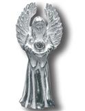 Amulet - Anděl s kamenem ametyst stříbrný