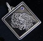 Amulet - hvězda života stříbrný s modrým kamínkem HŽ-SK