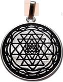Amulet S/405  Indická mandala ochrany života stříbrná